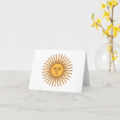 Sun Face Nature Ocean Sol de Mayo Argentina Karte (Gelbe Blume)