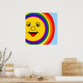 Sun Face Rainbow Poster (Küche)