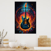Sun Fire Electric Gitarre Poster (Küche)
