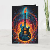 Sun Fire Electric Guitar Blank Karte (Vorderseite)