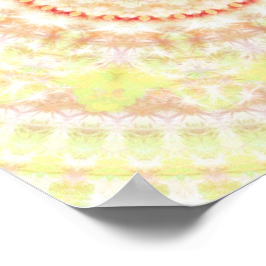 Sun Fire Mandala kaleidoscope Poster (Ecke)