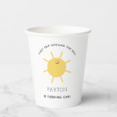 Sun First Birthday Party Pappbecher (Vorderseite)