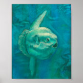 Sun Fish, Mola Mola Ocean Underwater Animes Art P Poster (Vorne)