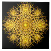 Sun-Flocken-Mandala Fliese (Vorderseite)