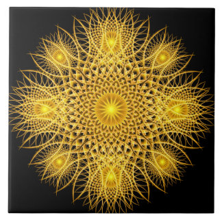 Sun-Flocken-Mandala Fliese