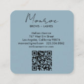 Sun Floral Boho Line Kunst, Dichtung und Musik Quadratische Visitenkarte (Rückseite)