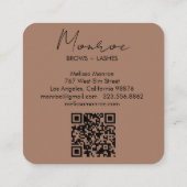 Sun Floral Boho Line Kunst, Dichtung und Musik Quadratische Visitenkarte (Rückseite)