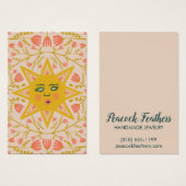 Sun & Floral Earring Necklace Juwelier Display Car (Vorne & Hinten)