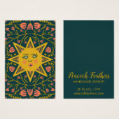 Sun & Floral Earring Necklace Juwelier Display Car (Vorne & Hinten)