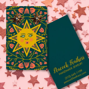 Sun & Floral Earring Necklace Juwelier Display Car