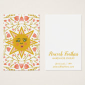 Sun & Floral Earring Necklace Juwelier Display Car (Vorne & Hinten)