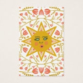 Sun & Floral Earring Necklace Juwelier Display Car (Vorderseite)