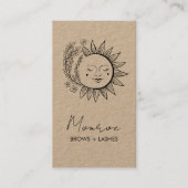 Sun Flower Boho Line Kunst, Dichtung und Musik Sch Visitenkarte (Vorderseite)