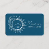 Sun Flower Boho Line Kunst, Dichtung und Musik Visitenkarte (Vorderseite)