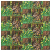Sun Flower Chipmunk Stoff (Muster)
