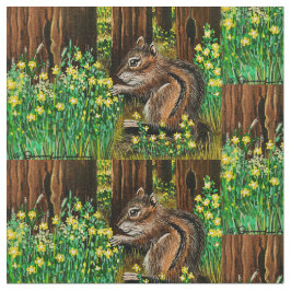 Sun Flower Chipmunk Stoff