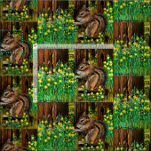 Sun Flower Chipmunk Stoff (Kachel)