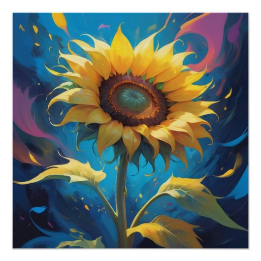 sun flower painting poster (Vorderseite)