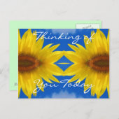 Sun Flower Postcard Postkarte (Vorne/Hinten)