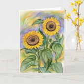 Sun Flowers At Dawn by Jude Maceren.com Karte (Gelbe Blume)