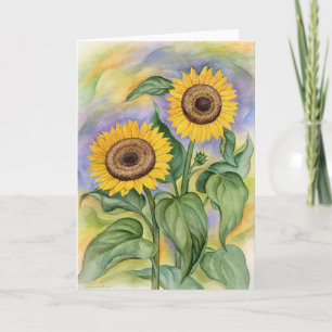Sun Flowers At Dawn by Jude Maceren.com Karte