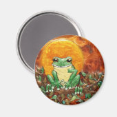 Sun Frog Tree-Frog Art Magnet (Vorderseite/Rückseite)
