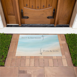 Sun & Fun / Rest & Refresh Beach House Welcome Mat Fußmatte