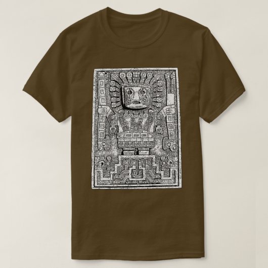 Sun gate Sun God Viracocha Pre Columbian T-Shirt (Design vorne)
