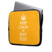 Sun-Gelber Hintergrund Behalte Ruhe und Ihren Text Laptopschutzhülle (Vorderseite Links)