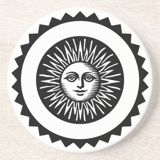 Sun-Gesicht Getränkeuntersetzer (Vorne)