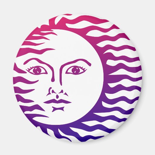 Sun-Gesicht Magnet (Vorne)