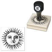 Sun-Gesicht Vintag zeichnend Gummistempel (Stempel)