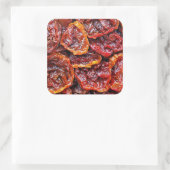 Sun-getrocknete Tomaten Quadratischer Aufkleber (Tasche)