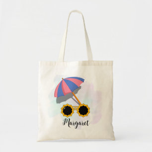 Sun Glasses Beach Thema Umbrella Personalisierter Tragetasche