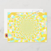 Sun Glint Water Verzaubre Art Postkarte Blau / Gol (Vorne/Hinten)