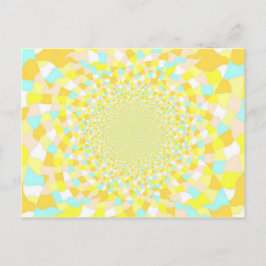 Sun Glint Water Verzaubre Art Postkarte Blau / Gol