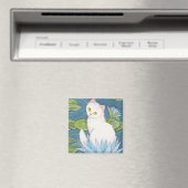 Sun God Cat Square Magnet Moussart (In Situ (Geschirrspüler))