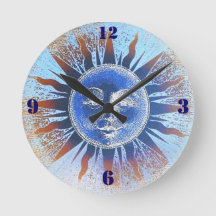 Sun God Sun Face Wall Clock
