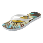 Sun God Sun Gesicht Sommer Slipper Badesandalen (Schrägansicht)
