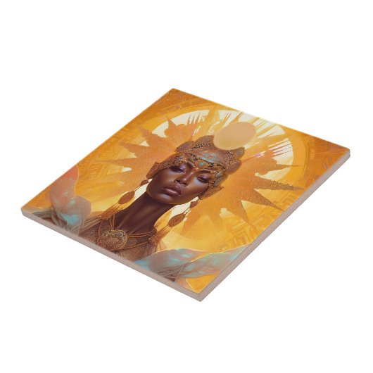 Sun Goddess Fantasy Art Fliese (Seite)