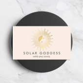 Sun Goddess Girl Logo Spray Tanning Salon Pink Visitenkarte