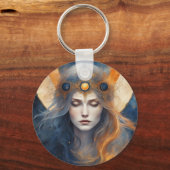 Sun Goddess Total Solar Eclipse Hinzufügen eines T Schlüsselanhänger (Vorderseite)