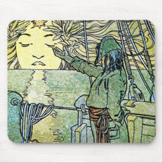Sun Goddess von Alphonse Mucha Mousepad