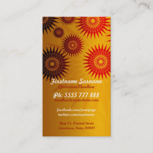 Sun Gold mit Logo - Vertikale Visitenkarte