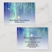*~* Sun Gold Stars Sparkle Moon Celestial Universu Visitenkarte (Vorne/Hinten)