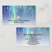 *~* Sun Gold Stars Sparkle Moon Celestie Regenboge Visitenkarte (Vorne/Hinten)