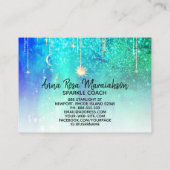 *~* Sun Gold Stars Sparkle Moon Cosmic Celestis  Visitenkarte (Rückseite)