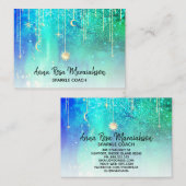 *~* Sun Gold Stars Sparkle Moon Cosmic Celestis Visitenkarte (Vorne/Hinten)