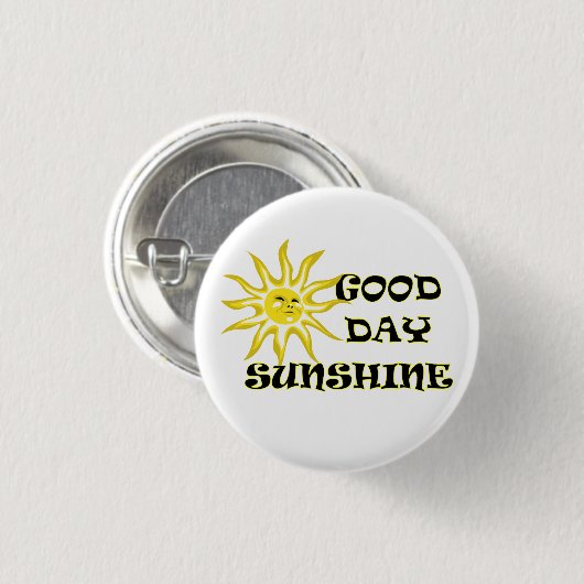 Sun Good Day Sunshine Button (Vorne & Hinten)