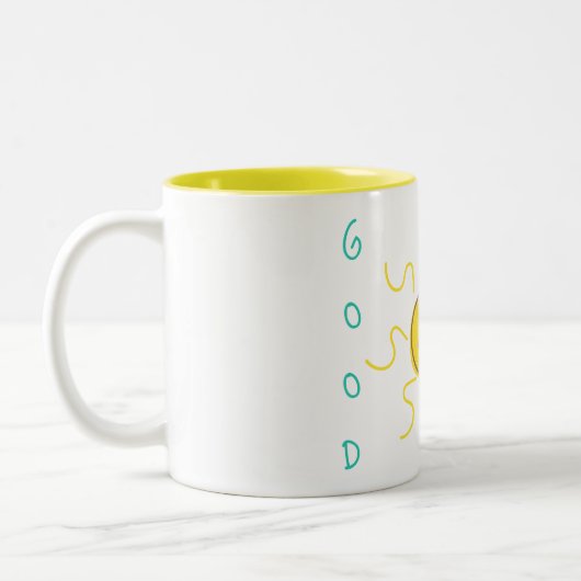 Sun Good Morning Zweifarbige Tasse (Links)